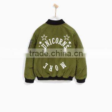 Fashion Zipper Plain Bomber Jacket ,latest Design Kids Padded Bomber Jacket, Quilted Bomber Jacket for Girls photo-2