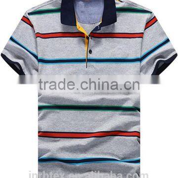 Stripe Custom Plain no Design Polo Shirt photo-2
