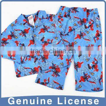 Coat style pajamas spiderman set sleep wear