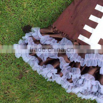 Football Dress New Design Ruffle Dress Clothes 100%cotton Cute Children's Kids Clothes With Matching Necklace and Headband photo-2