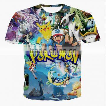 Customized Bank Printed Pokemon Go Print T Shirt Appearl photo-2