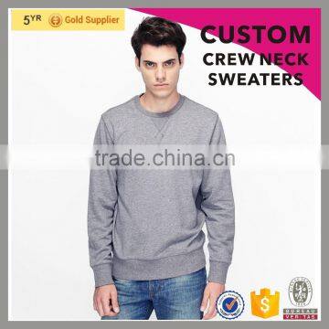 2016 NEW product wholesale mens 350gsm cotton&polyester crew neck sweaters