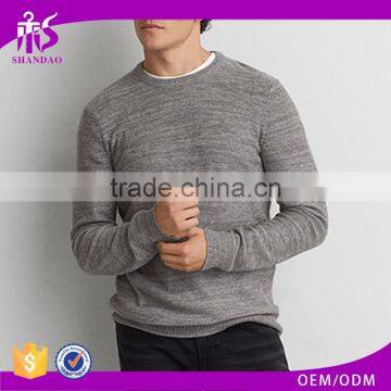 Shandao OEM factory blank plain long sleeve cotton and polyester industrial sportswear sewing machine