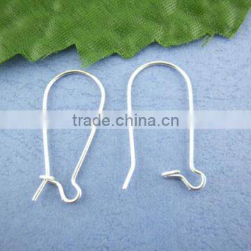 250PCs Silver Plated Ear Wires 11*24mm