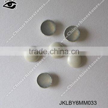 Hot Fix Dome Stud Half Round Studs 6MM Pearl White Color 033 photo-2