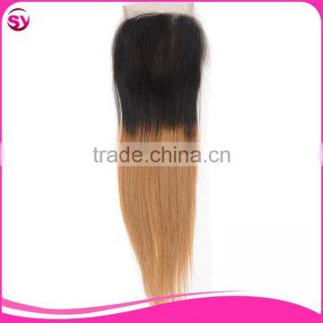 1B/27 Lace Closure Bleached Knots Ombre Blonde Hair Closure Piece, Free Parting Lace Closure Blonde photo-5