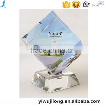 logo customized personalized crystal glass pictures graduation souvenir