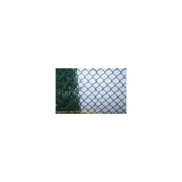 StainlessSteel PVC Coated Fence Wire Mesh , Green Pvc Coated Chain Link Fencing