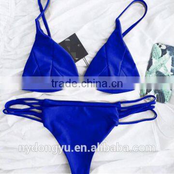 blue swimwear bikini/ chu duble lastest fashion blue l bikini swimwear