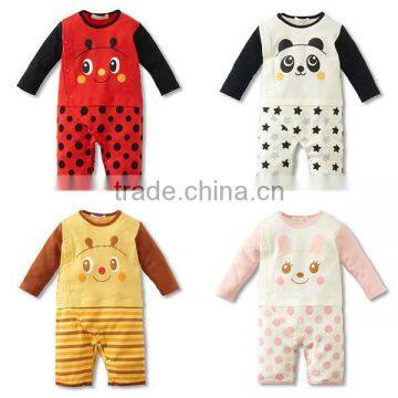 2016 spring & autumn 4 colors cartoon long sleeve baby romper