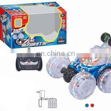 Hot sale 4 channel rc stunt car with light and music