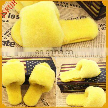 Rabbit Fur Colorful Wholesale For Women Beach Flip Flop Slipper photo-2