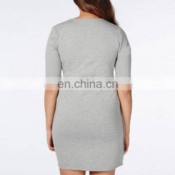Wholesale New Design Plus Size Casual Pleated Dress Night Bodycon Dresses For Fat Women photo-2