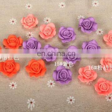 26125 23mm Fashion Cartoon Polymer Clay Flower Beads photo-4