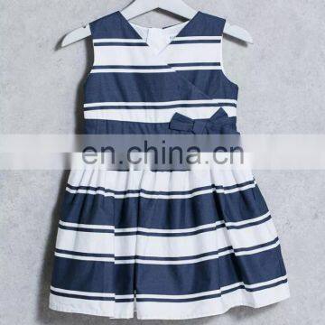 China Supplier Wholesale Fashion Kids V-Neck Sleeveless Baby Dress For Children Girl photo-4