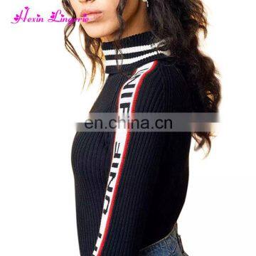 China Manufacturer White Tight Letters Printed Cashmere Knitted Sweater for Women photo-6
