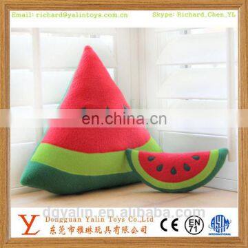 Delicious fruit shaped lifelike plush stuffed soft watermelon cushion 2015 most popular