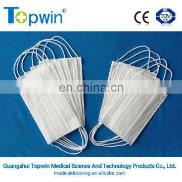 3ply with fixable ear loop nonwoven face mask