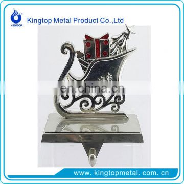 Metal Christmas Sleigh Stocking Holder