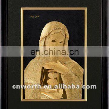 gold leaf picture frames for virgin mary