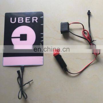 2017 New EL Backlight Panel, Uber Light Panel Car Sticker With 12V Inverter for Cigarette Port photo-3