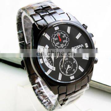 Hot selling Popular Cool Black Quartz watch Alloy Stainless steel material cheap price factory directly selling