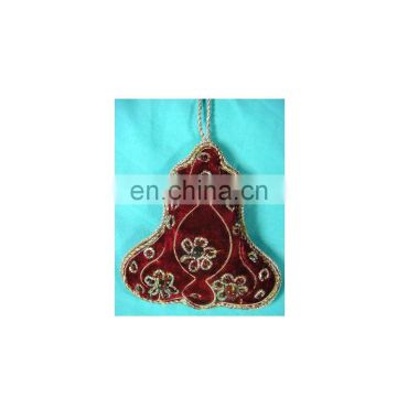 Bell Shape Christmas Ornament Hand Embroidery