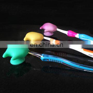 high quality custom made cute kids silicone toothbrush holder