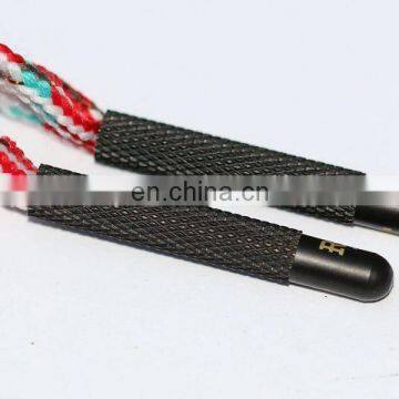 top quality black decorative shoelace aglet shoe laces tip for asics running shoes