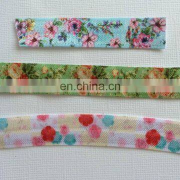 Fashion 2014 new floral print foldover elastic