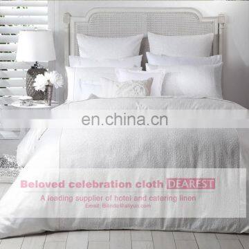wholesale best selling 100%soft cotton White Hotel Duvet cover/ bedding set /bed sheet
