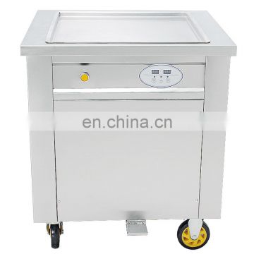 good feedback high effective single pan fried yogurt ice cream rolls making machine