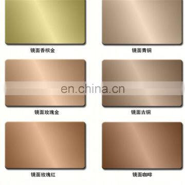 Titanium Black,Blue,Black,Rose Gold, Coffee Bronze Coated Stainless Steel Plate/Sheet