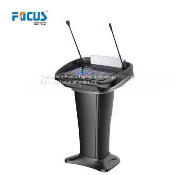 Digital Podium; Church Pulpit With Led Light & Goose Neck Mic.; Smart Equipment for Conference System photo-3