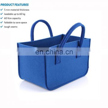 Durable Dark Grey Environmental Firewood bag Shopping Basket