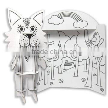 Wax Crayon Wolf Character 3D Puzzle photo-3
