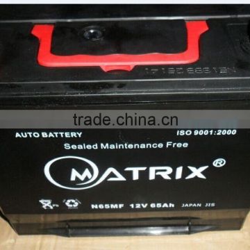 12v 65ah MF car battery