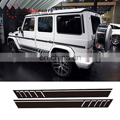 G class w463 2x Graphics Decals Strips Car Stickers for w463 G63 G65 G500 G350 G55 Side Decals Sticker Vinyl Matte Black