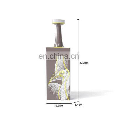 Modern Creative Bird Head Painting Handmade Ceramic Flower Vase Porcelain Home Decor