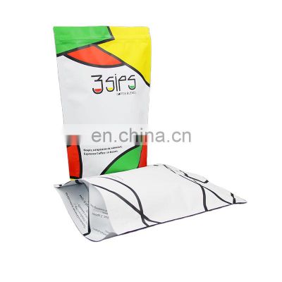 Factory price custom printed biodegradable zipper plastic customized stand up coffee bags