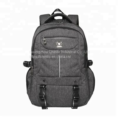 Factory Grey Laptop Backpack Waterproof Polyester Durable Computer Backpack School Simple College Wind Backpack CL-1102