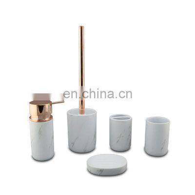 Marble chinese style surface ceramic bathroom set bath accessory