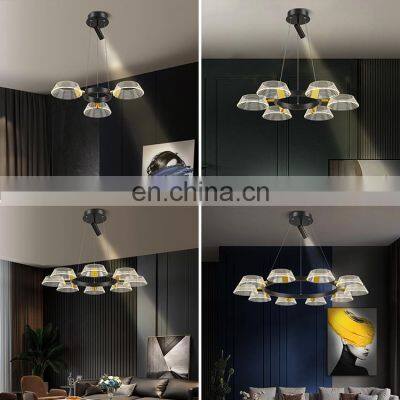 New Design Luxury Decoration Indoor Acrylic Dining Room LED 36 54 108 128 W Modern Pendant Lamp