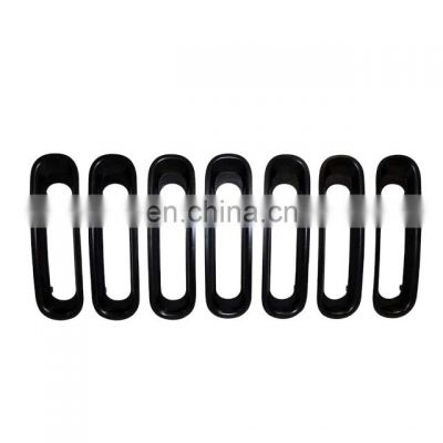 Bright circle of grille for jeep wrangler jk, black