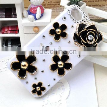 black flower mobile phone case accessories decoration(RE-002)