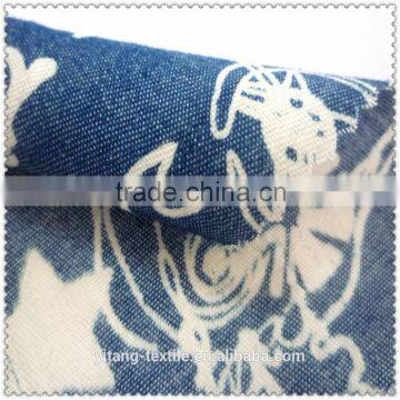 printed papper denim fabric