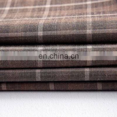 Hotsale Yarn Dyed Fabric Polyester Rayon Blended tr Plaid Spandex Fabric photo-3