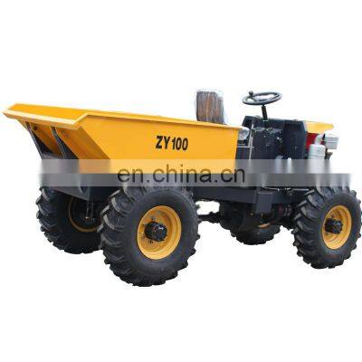 Customized 1ton 4WD ZY100 tipper agricultural mini Tractor dumper truck for sale mini dumper 1000 kg