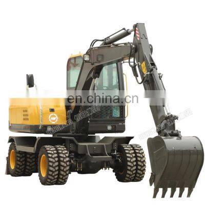 Earthing moving hydraulic digger excavator wheel excavator