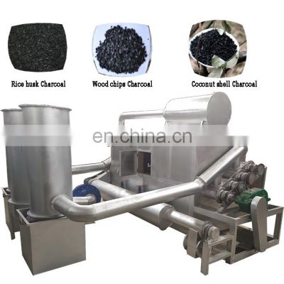 Hottest selling active carbon furnace rice husk wood powder charcoal making machine